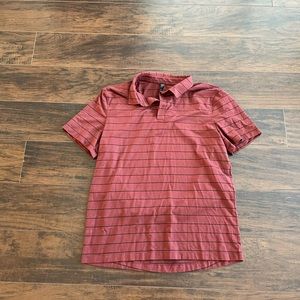 Lululemon Polo burgundy striped